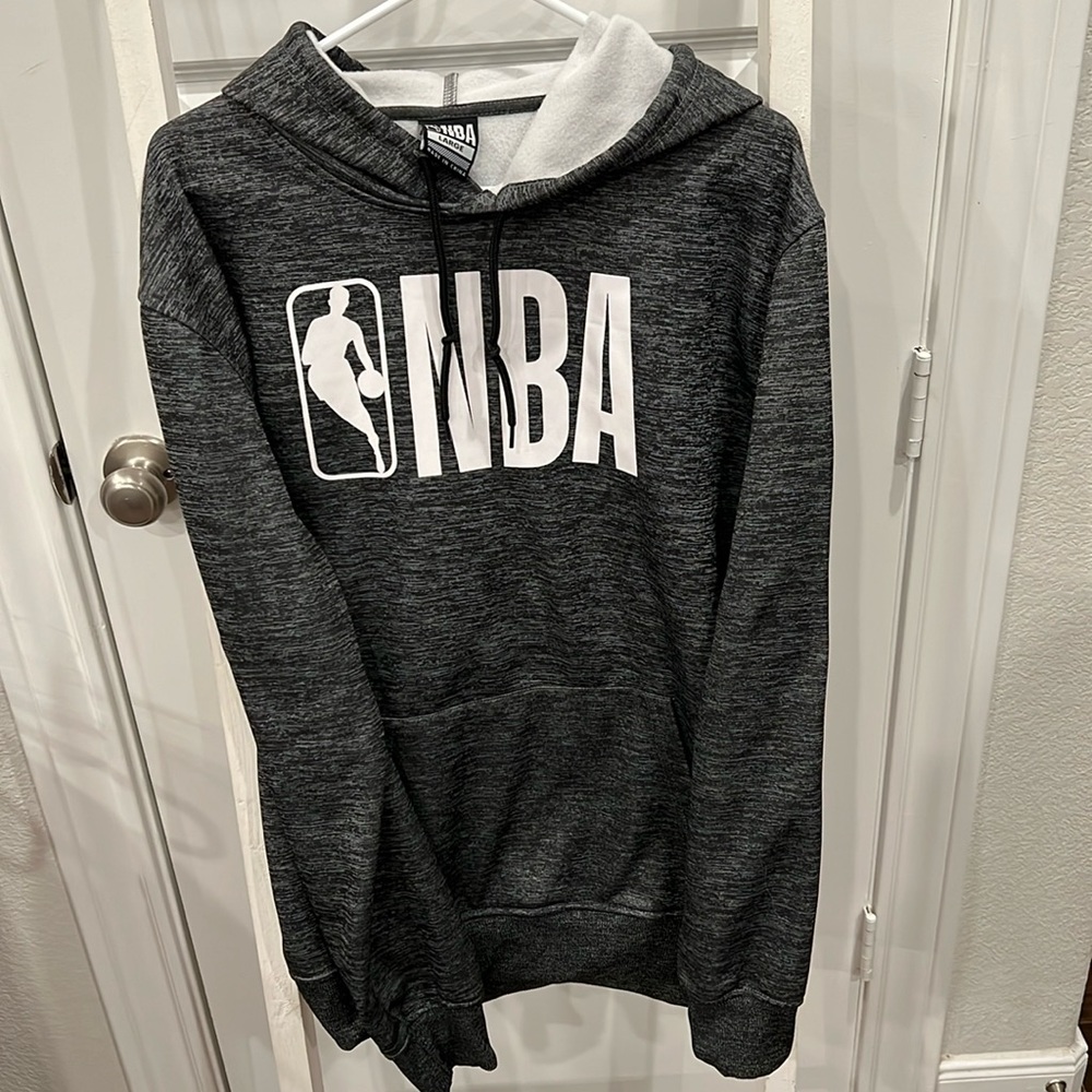 Dark Grey Men’s Large Hoodie w/the “NBA” Logo On Front by NBA Apparel